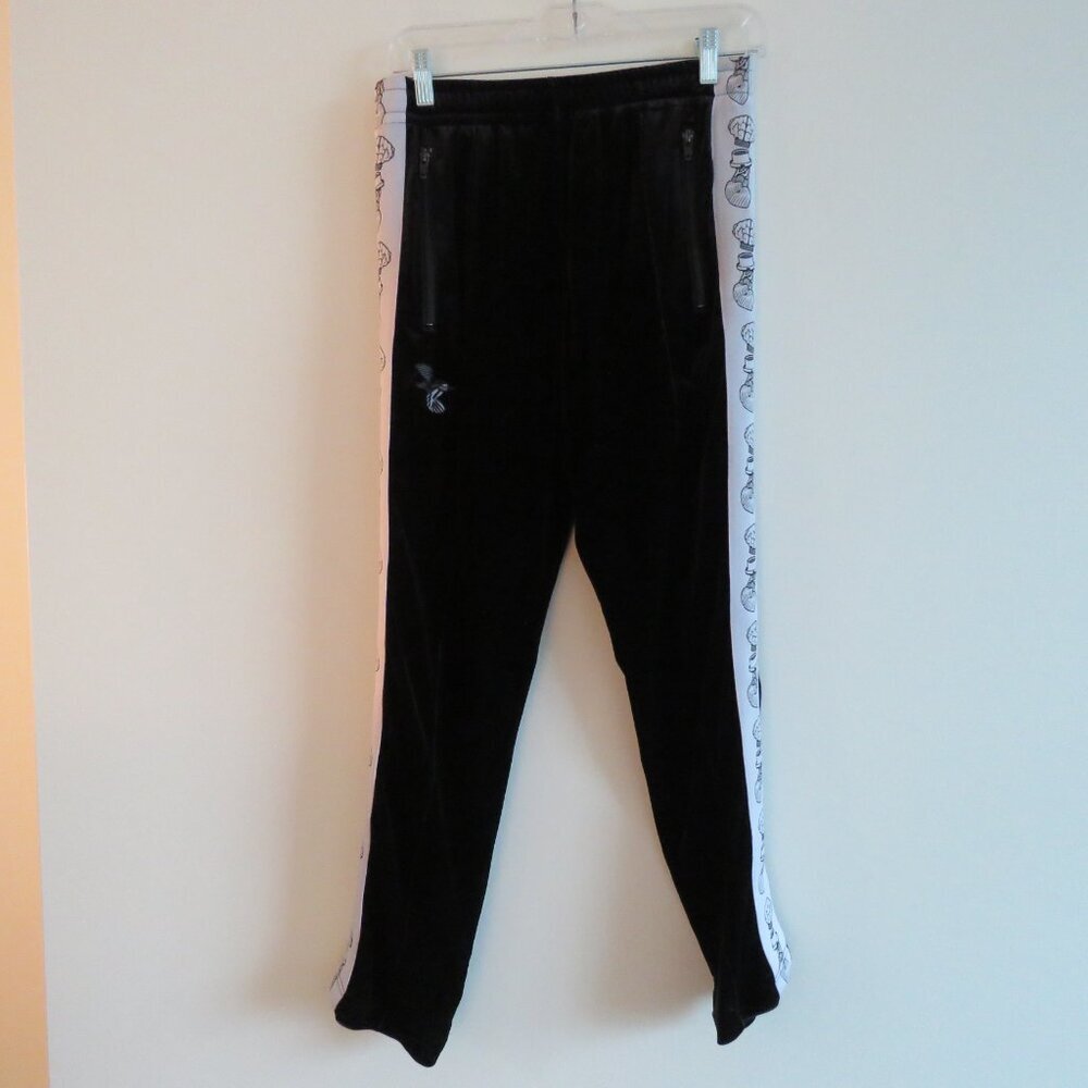 FDMTL X BILLIONAIRES BOY CLUB Black Velour Velvet Track Pants Street Mens Sz S - Picture 2 of 16